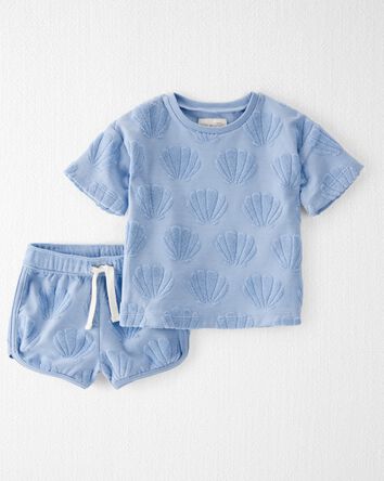 Baby Girl 2-Piece Seashell-Print Made with Organic Cotton, 