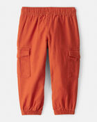 Toddler Boy Cotton Fashion Cargo Pants - Orange, image 2 of 7 slides