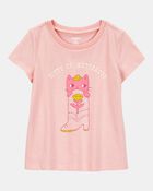 Toddler Kitty Up Buttercup Short-Sleeve Graphic Tee - Pink, image 1 of 3 slides