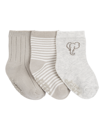 Baby 3-Pack Elephant Booties, 