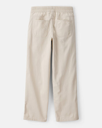 Girls Cotton Wide-Leg Pants - Cream, 
