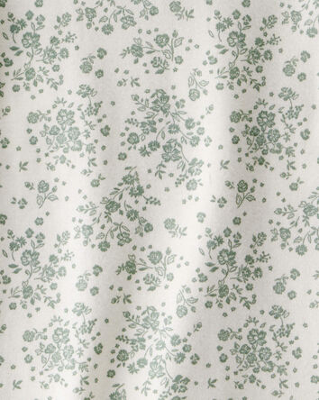 Toddler Floral Short-Sleeve Fashion Top - Green/White, 