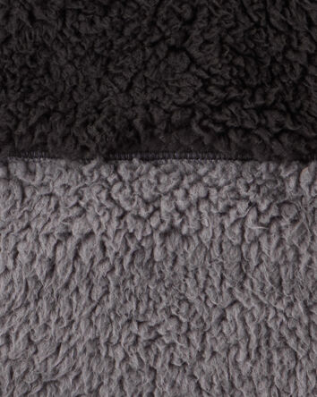 Boys Sherpa Sleeveless Vest - Grey, 