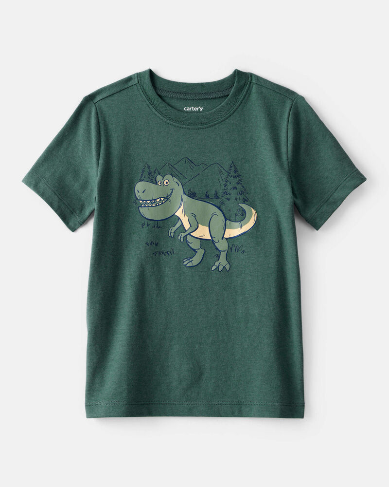 Toddler Boy Dinosaur Short-Sleeve Graphic Tee - Green, image 1 of 3 slides