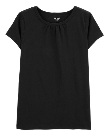 Girls Cotton Tee - Black, 