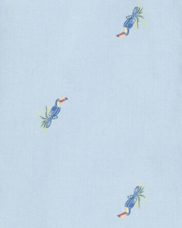 Toddler Boy Toucan Print Short-Sleeve Button-Front Shirt - Blue, 
