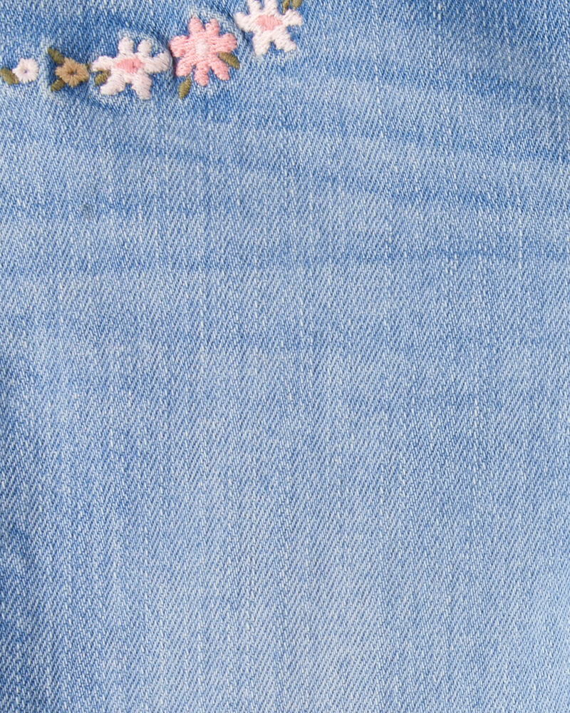 Baby Girl Denim Wide-Leg Jeans - Blue, image 4 of 5 slides