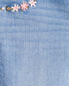 Baby Girl Denim Wide-Leg Jeans - Blue, image 4 of 5 slides