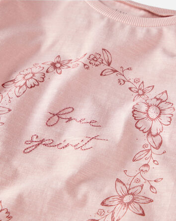 Girls Organic Cotton Free Spirit Long-Sleeve Jersey Tee, 