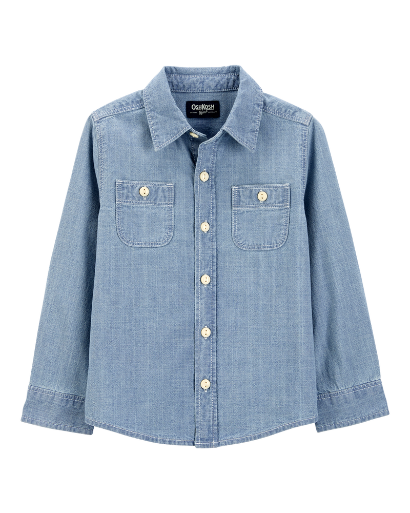 Toddler Chambray Button-Front Shirt, image 1 of 6 slides
