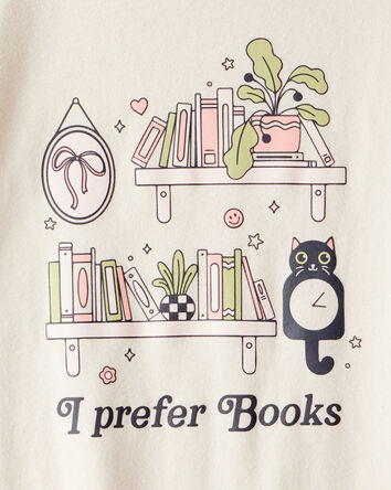 Girls I Prefer Books Short-Sleeve Graphic Tee - White, 