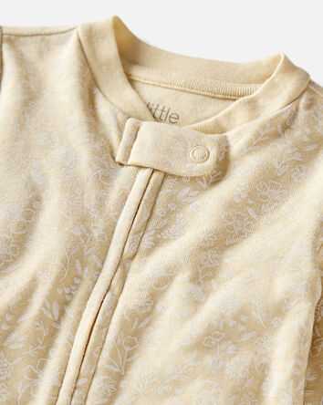Baby Organic Cotton Floral Sleep & Play Pajamas, 