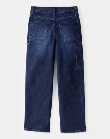 Boys Baggy Iconic Denim Carpenter Pants - Indigo Wash, 