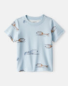 Baby Boy Helicopter Print Short-Sleeve Tee - Blue, image 1 of 3 slides