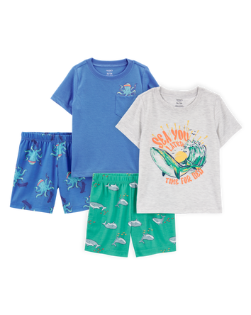 Toddler 4-Piece Loose Fit Pajamas, 