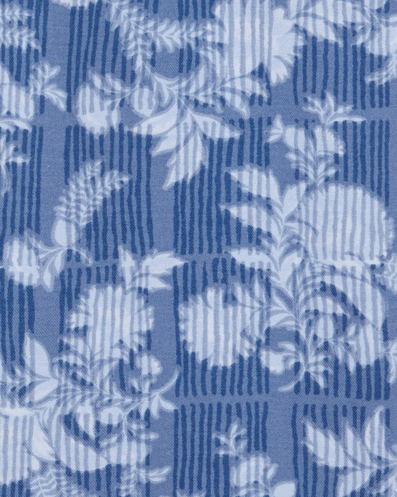 Kid 2-Piece Floral Peplum Top & Drawstring Pants Set - Blue, image 4 of 7 slides