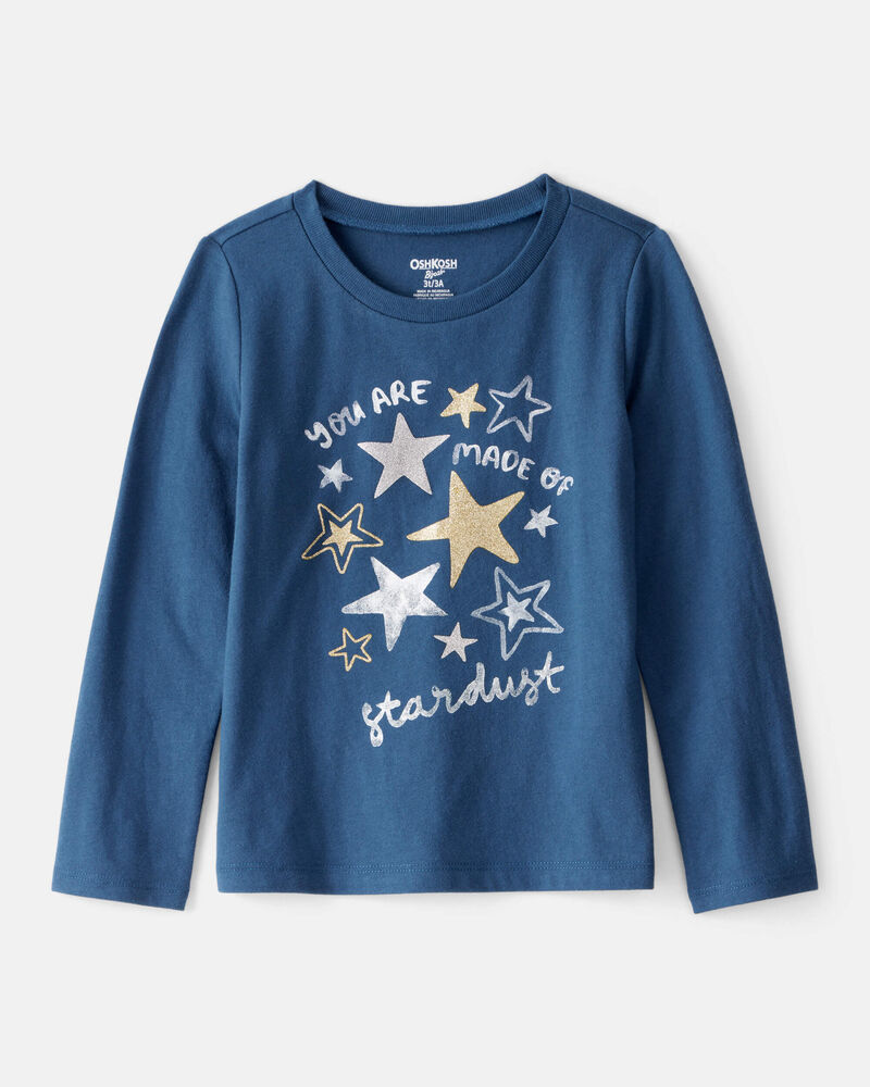 Toddler Girl Stardust Long-Sleeve Graphic Tee - Blue, image 1 of 3 slides
