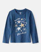 Toddler Girl Stardust Long-Sleeve Graphic Tee - Blue, image 1 of 3 slides