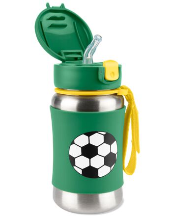 Spark Style Stainless Steel Straw Bottle - Soccer, 