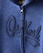 Toddler Boy Fleece Hooded Zip-Up Jacket - Navy, image 2 of 4 slides