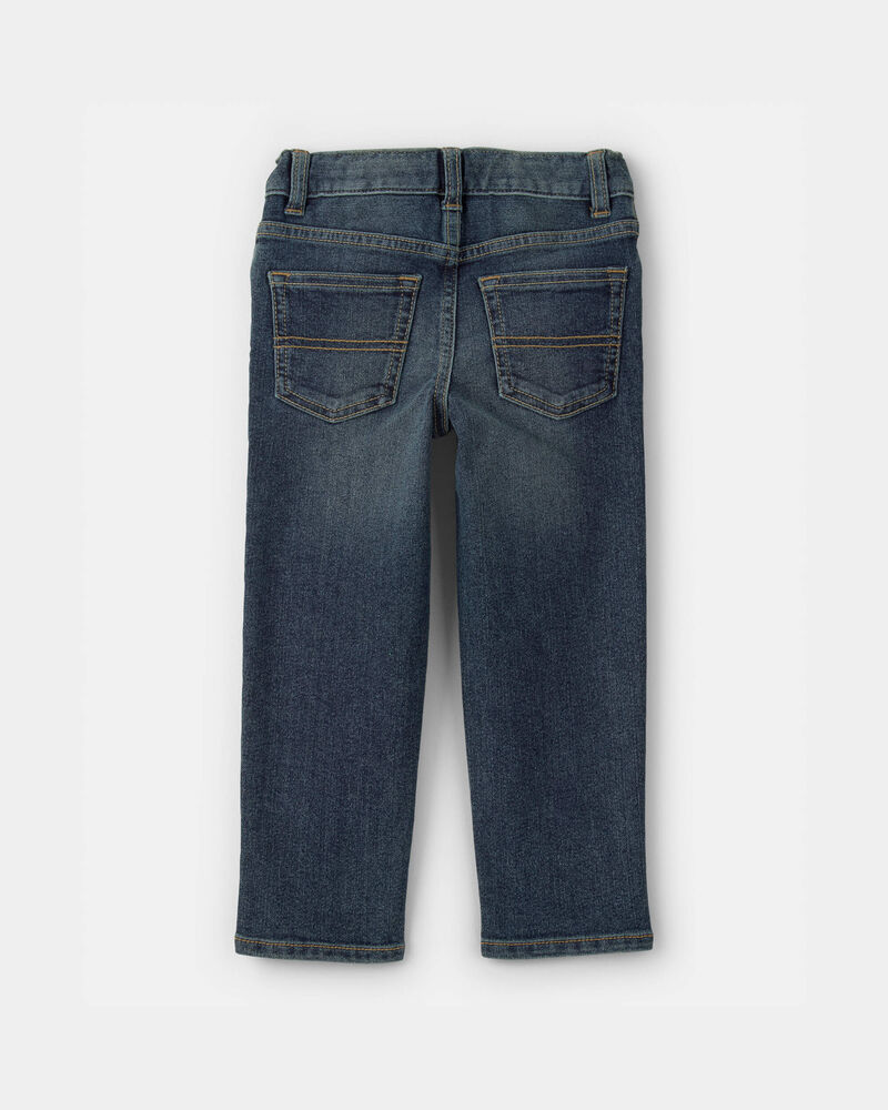 Toddler Faded Dark Wash Straight-Leg Jeans, image 2 of 4 slides