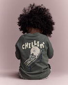 Toddler Boy Chillin' Long-Sleeve Relaxed Graphic Tee - Olive, image 1 of 7 slides