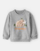 Toddler Boy DayDream Fleece Mammoth Pullover Sweatshirt - Grey, image 1 of 4 slides