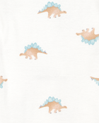 Baby Boy 5-Pack Dinosaur Short-Sleeve Cotton Bodysuits, image 6 of 8 slides