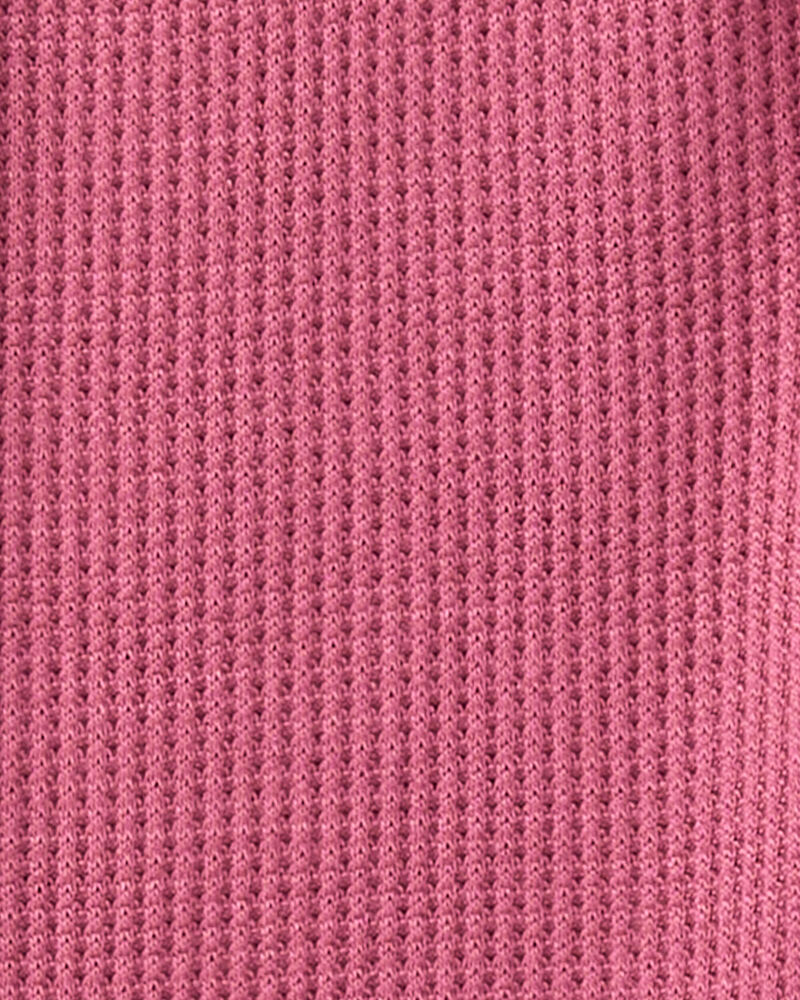 Baby Girl PurelySoft Long-Sleeve 2-Way Zip 1-Piece Pajamas - Pink, image 4 of 6 slides