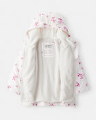 Toddler Girl Floral Long-Sleeve Midweight Anorak Jacket - White, image 2 of 3 slides