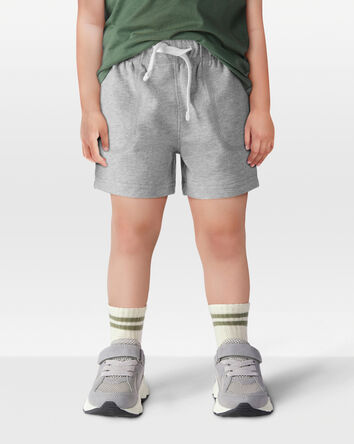 Toddler Boy Pull-On French Terry Shorts - Grey, 