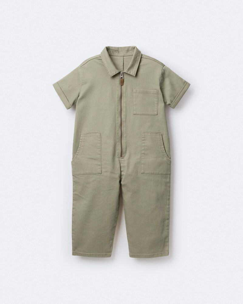 Toddler Day Out&trade; Cropped Jumpsuit - Olive, image 6 of 7 slides