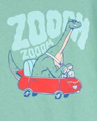 Toddler Dinosaur Short-Sleeve Graphic Tee - Green, image 2 of 3 slides