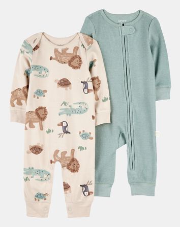 Baby 2-Pack Jumpsuits, 