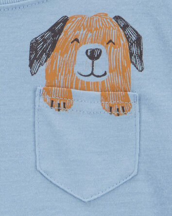 Toddler Boy Dog Print Loose Fit 2-Piece Pajamas - Blue, 