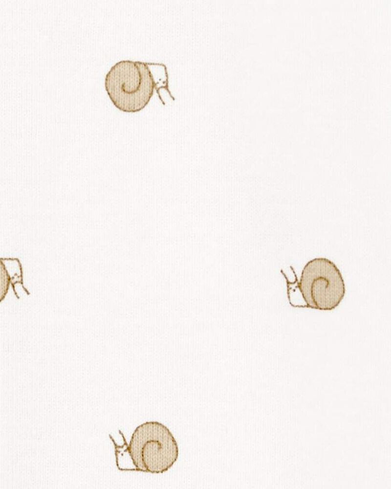 Baby Preemie Snail Cotton Sleeper Gown, image 5 of 6 slides