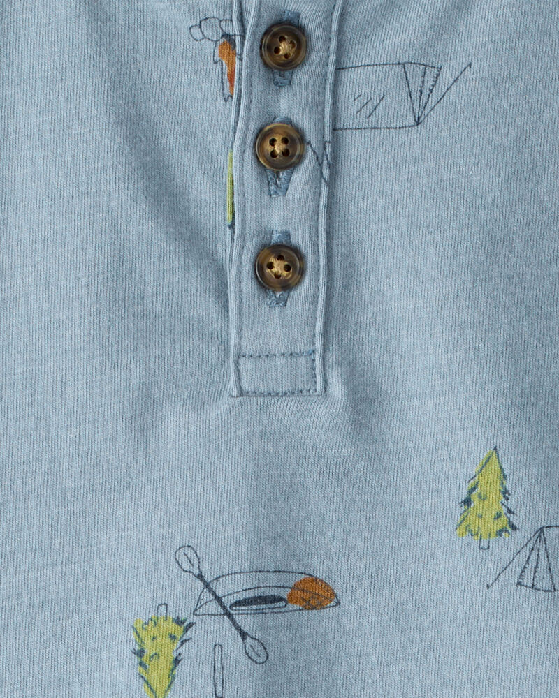 Toddler Boy Camping Short-Sleeve Tee - Blue, image 2 of 3 slides