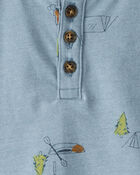 Toddler Boy Camping Short-Sleeve Tee - Blue, image 2 of 3 slides