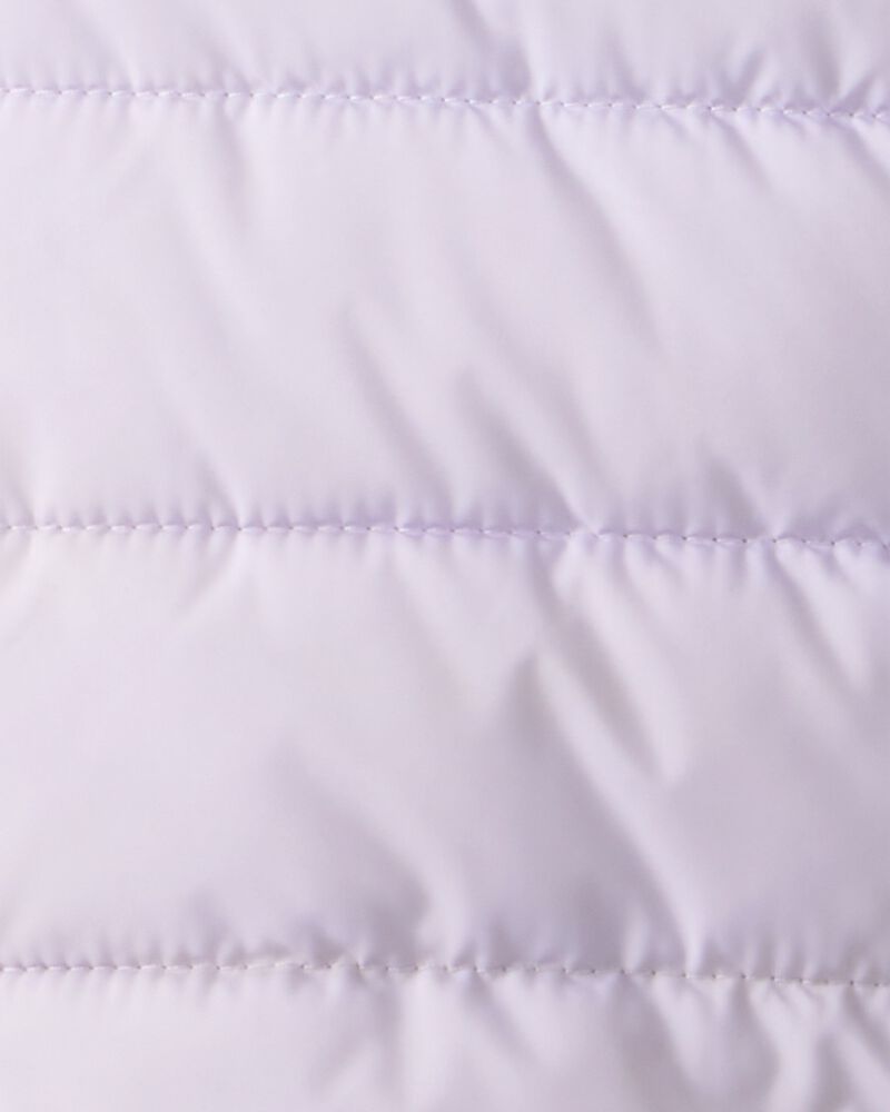 Toddler Packable Hooded Puffer Jacket - Purple, image 4 of 4 slides