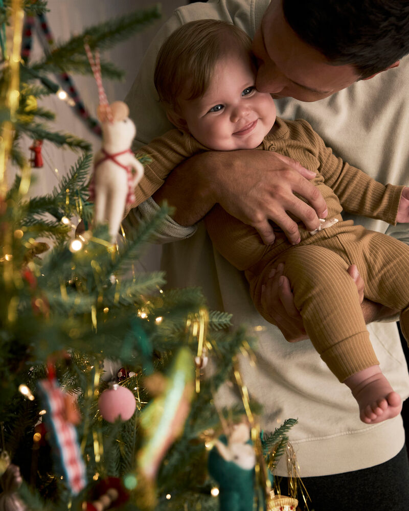 Baby Boy 5-Piece Long-Sleeve Bodysuits & Pants Set - Cream/Brown/Navy

, image 6 of 10 slides