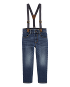 Toddler Boy Stretch Denim Suspenders, image 1 of 4 slides