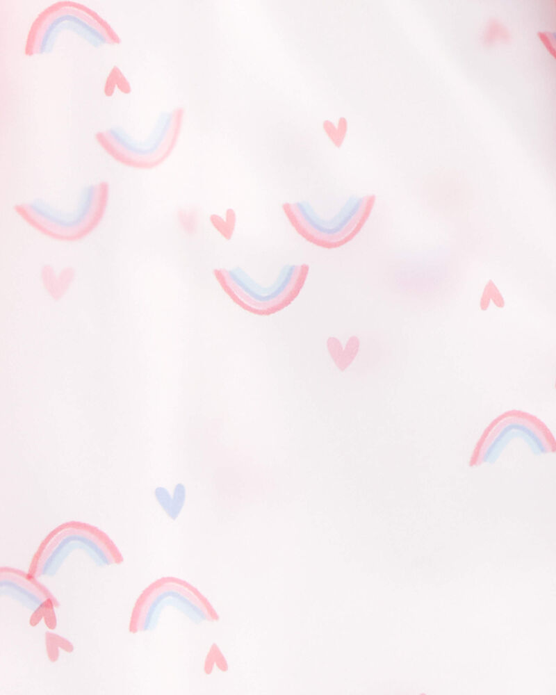 Toddler Girl Rainbow Translucent Rain Jacket - Pink, image 2 of 2 slides