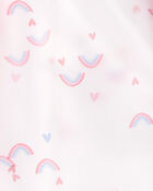 Toddler Girl Rainbow Translucent Rain Jacket - Pink, image 2 of 2 slides