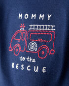Baby Boy 2-Piece Firetruck Print Long-Sleeve Bodysuit & Pant Set - Blue, image 3 of 6 slides