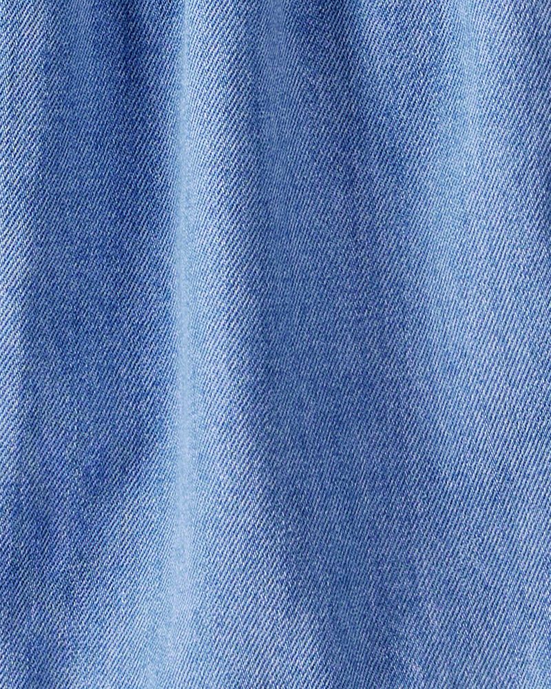 Girls Organic Cotton Denim Dress, image 4 of 5 slides