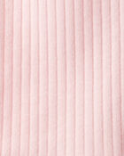 Baby Girl Cotton Ribbed Stretch Leggings - Pink, image 3 of 4 slides