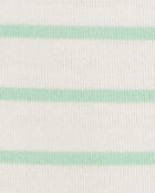 Baby Boy Striped PurelySoft Romper - Green, image 3 of 5 slides