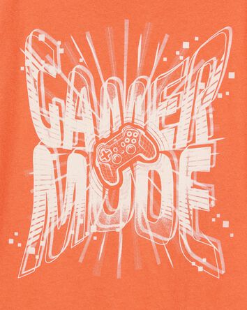 Kid Gamer Mode Short-Sleeve Graphic Tee - Orange, 