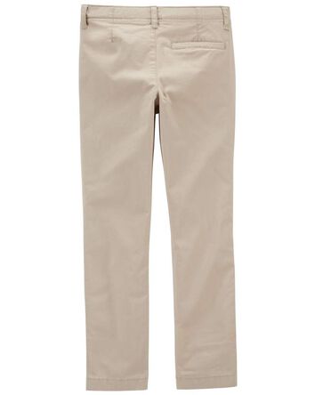 Boys Husky Fit Stretch Chino Pants - Khaki, 