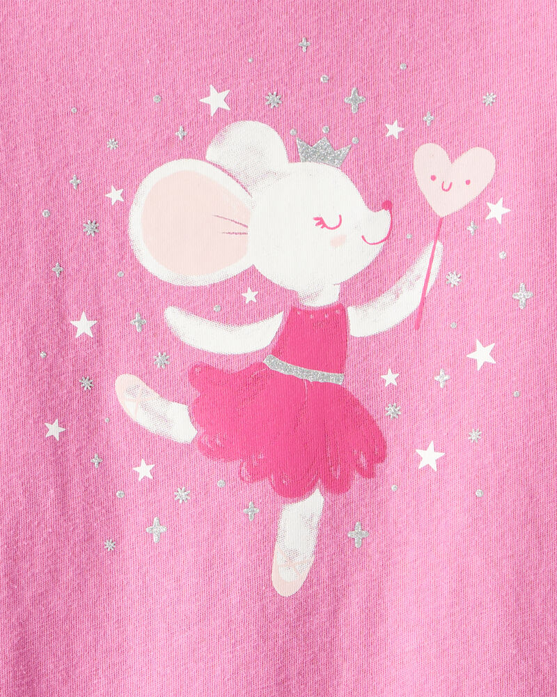 Toddler Girl Ballerina Long-Sleeve Graphic Tee - Pink, image 2 of 3 slides